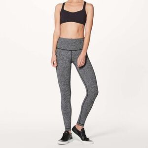 LULULEMON Wunder Under High Waisted Spacedye Grey Leggings